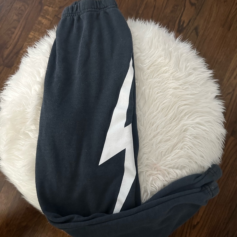 Kids Aviator Nation Charcoal/white cozy sweats! Size 10! Worn a few times only.